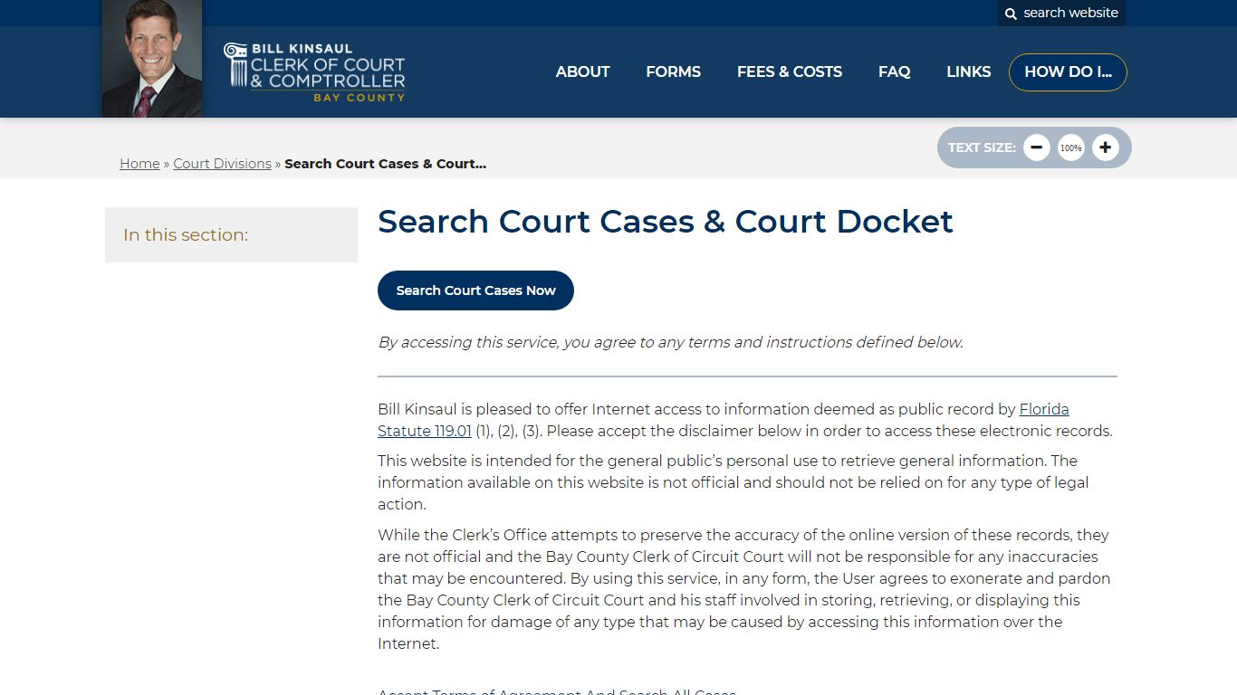 Search Court Cases & Court Docket - Bay County Clerk of Court